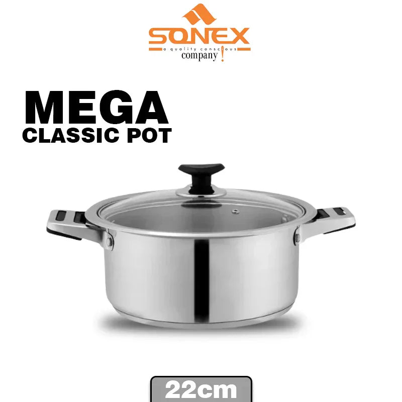 JS Junoon Sonex Mega Classic Pot – Stainless Steel Durable Cookware - JSJunoon.com