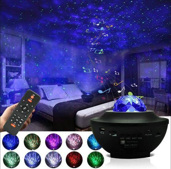 Galaxy Star Light Projector with Music Speaker & Remote – Big Bowl Design - JSJunoon.com