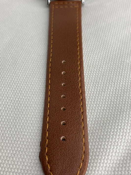 : JS Junoon Leather Strap Men’s Watch – Brown, Stylish & Durable Timepiece