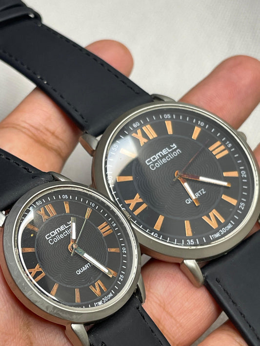 JS Junoon Couple Wrist Watch Set – Matching Elegant Timepieces for Him & Her