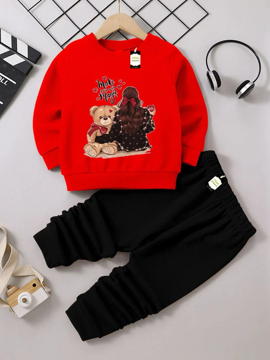 Kids Winter Collection Pack of 3 – Sweatshirt, Trouser & Cap | Warm Fleece Outfit Set (Sizes S–XXL, Ages 3–10 Years) - JSJunoon.com