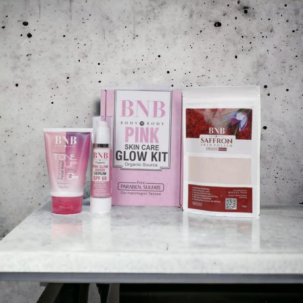 Pink Glow Facial Kit with SPF 60 | Brightening & Skin Protection | Cream Based Formula