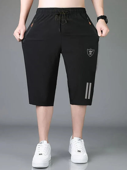 Men's Polyester Plain Shorts – Comfortable Black Casual Wear - JSJunoon.com