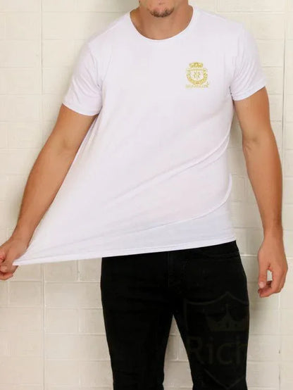 Men's Cotton Jersey Printed Crew Neck T-Shirt – Pack of 3 (White, Blue, Black) - JSJunoon.com