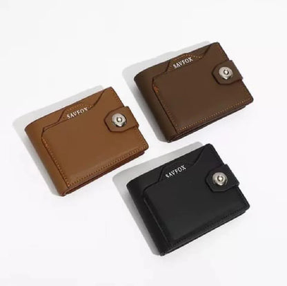 JS JUNOON Men's PU Leather Slim Wallet – Outlet Pocket Card Holder, Zipper Closure, Pocket-Friendly, 1 Pc - JSJunoon.com