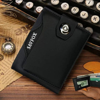 JS JUNOON Men's PU Leather Slim Wallet – Outlet Pocket Card Holder, Zipper Closure, Pocket-Friendly, 1 Pc - JSJunoon.com