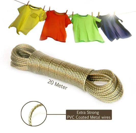 2 Pcs 20M Washing Line – Heavy-Duty Laundry Rope with Tensioners for Clothes Drying