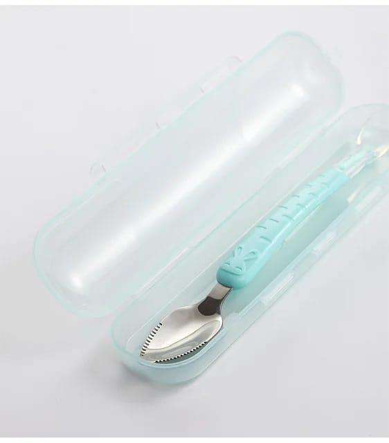 2-in-1 Silicone Baby Mashing Spoon – Soft, Safe & Durable Feeding Tool for Infants and Toddlers – Multicolor