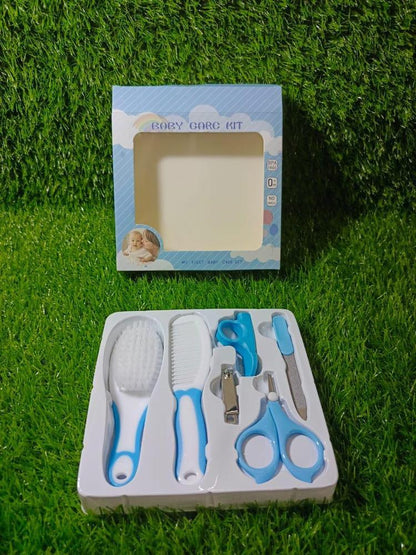 Baby Grooming & Care Kit – 6-Piece Nail Cutter, Clipper, Scissors, Comb, Hairbrush & Nail File - JSJunoon.com