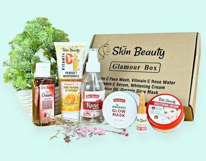 6 in 1 Skincare & Haircare Bundle | Hair Oil, Face Wash, Whitening Cream, Vitamin C Serum, Essence & Mask - JSJunoon.com