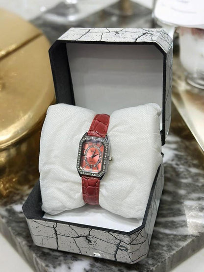 JS Junoon Women’s Leather Strap Analogue Watch – Square Dial, Classic Elegant Design - JSJunoon.com