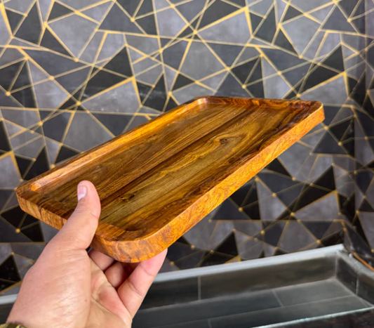 Square Shape Wooden Food Platter