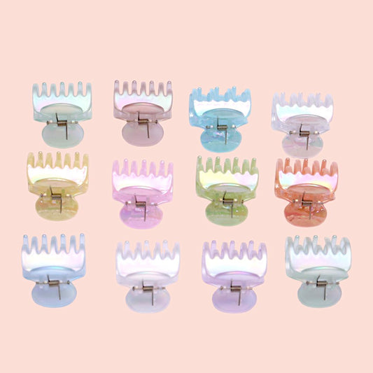 Medium Length Hair Catcher – Pack of 12 Multicolor Hair Styling Clips for All Hair Types