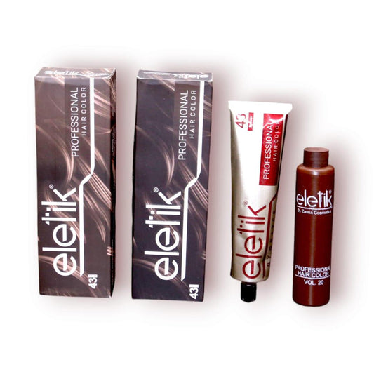 Hair Dye Pack of 2 – Black & Dark Brown, Long Lasting Cream Formula, Full Coverage, Normal Hair Care