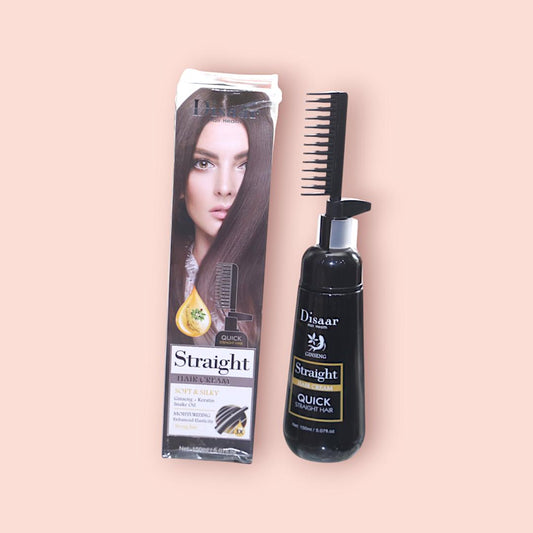 Damaged Hair Care Hair Straightening Cream – Black, Professional Smooth & Shine Treatment for All Hair Types