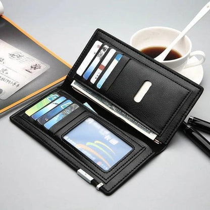 JS JUNOON Men's Premium Leather Bi-Fold Wallet – Multicolor, Slim & Pocket-Friendly, Buy 1 Get 1 Free, 2 Pc Set - JSJunoon.com