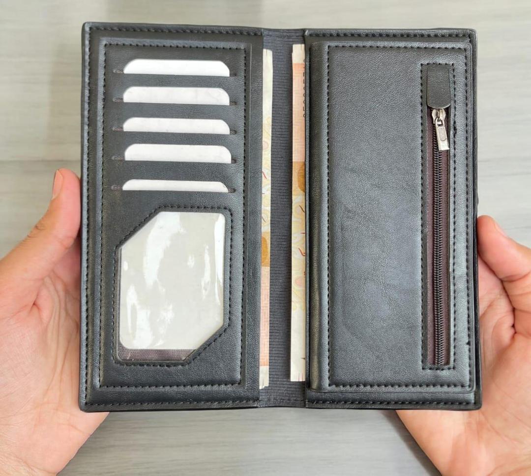 JS JUNOON Men's Premium Brown Leather Wallet – Stylish, Durable & Functional for Cards & Cash, 1 Pc