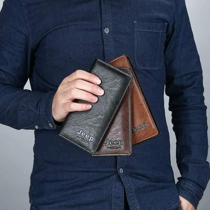 JS JUNOON Men's Multicolor Leather Wallet – Premium Quality, Durable, Sleek Design, Perfect for Cards & Cash, 1 P - JSJunoon.com
