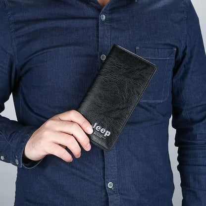 JS JUNOON Men's Multicolor Leather Wallet – Premium Quality, Durable, Sleek Design, Perfect for Cards & Cash, 1 P - JSJunoon.com
