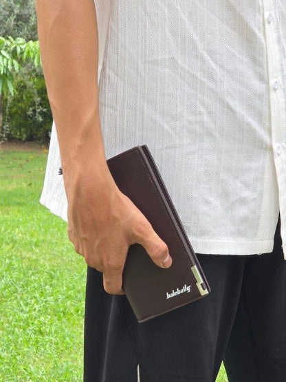 JS JUNOON Men's Balebaily Leather Long Wallet – Multicolor, Buy 1 Get 1 Free with Free Card Holder, 2 Pc Set - JSJunoon.com