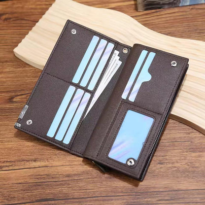 JS JUNOON Men's Balebaily Leather Long Wallet – Multicolor, Buy 1 Get 1 Free with Free Card Holder, 2 Pc Set - JSJunoon.com