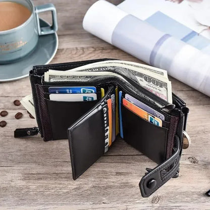JS JUNOON Men's Premium Multicolor Leather Wallet – Stylish, Durable & Functional for Cards & Cash, 1 Pc - JSJunoon.com