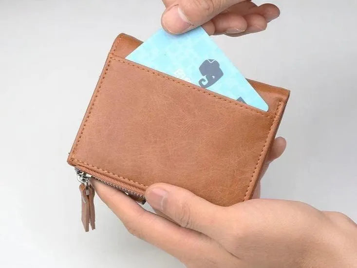 JS JUNOON Men's Premium Multicolor Leather Wallet – Stylish, Durable & Functional for Cards & Cash, 1 Pc