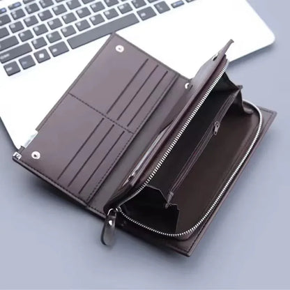 JS JUNOON Unisex PU Leather Long Wallet – Stylish Multicolor, Durable & Functional for Men & Women, 1 Pc - JSJunoon.com