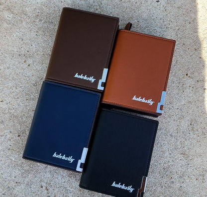 JS JUNOON Unisex PU Leather Bi-Fold Wallet – Multicolor, Stylish & Durable, 1 Pc - JSJunoon.com