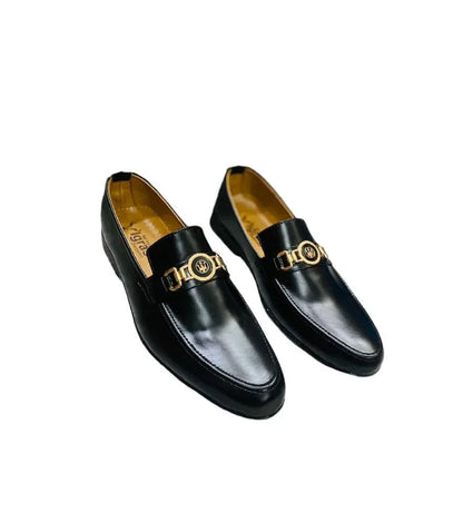 JS Junoon Men’s Rexine Formal Dress Shoes – Black Classic Footwear - JSJunoon.com