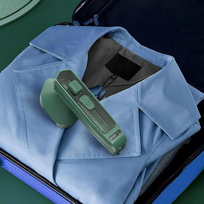 Foldable Steam Iron – Compact Green Portable Iron for Home & Travel Use - JSJunoon.com