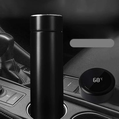 Insulated Temperature Water Bottle – Stainless Steel 1 Pc, 500ml Black Gym Bottle, Leak-Proof, Keeps Water Cold - JSJunoon.com
