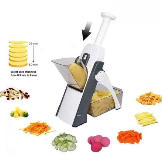 Multifunctional Vegetable Cutter – Durable ABS Plastic & Glass Food Slicer