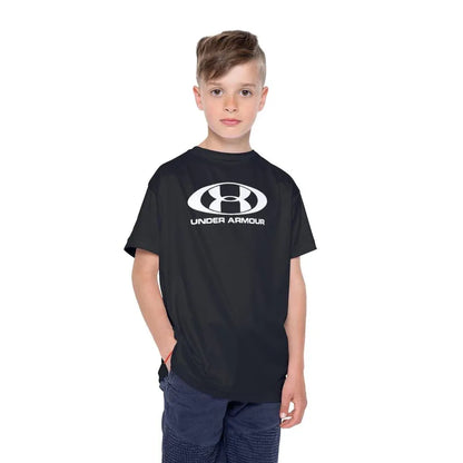 2 Pcs Boy’s Jersey Printed Tracksuit Set – Black T-Shirt & Trouser - JSJunoon.com