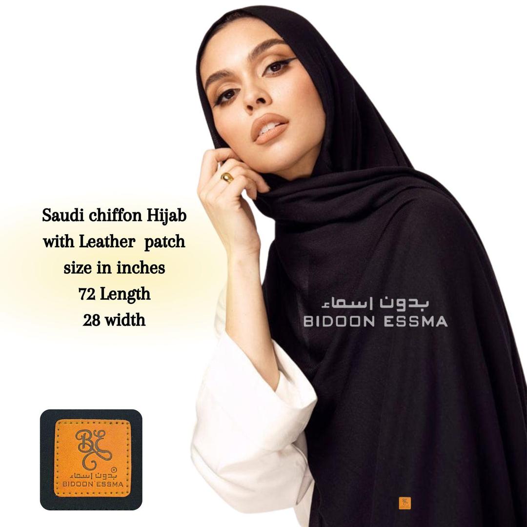 1 Pc Chiffon Plain Stole – Arabic Saudi Hijab Scarf for Women, Soft, Vibrant & Stylish BIDOON ESSMA Brand