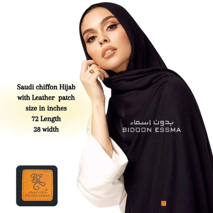 1 Pc Chiffon Plain Stole – Arabic Saudi Hijab Scarf for Women, Soft, Vibrant & Stylish BIDOON ESSMA Brand - JSJunoon.com