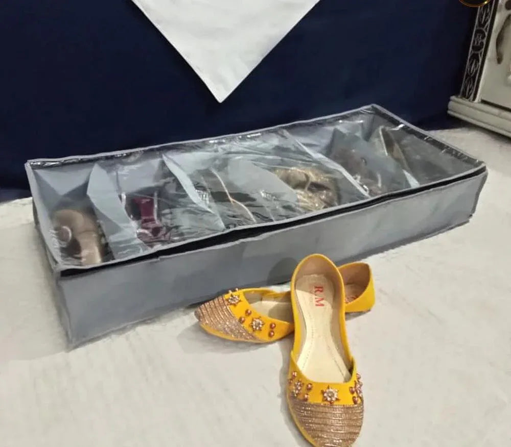 6-Pocket Dustproof Shoe Storage Bag – Non-Woven Fabric Organizer - JSJunoon.com