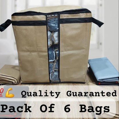 Dustproof Storage Bags – Pack of 6 Large Non-Woven Multipurpose Bags - JSJunoon.com