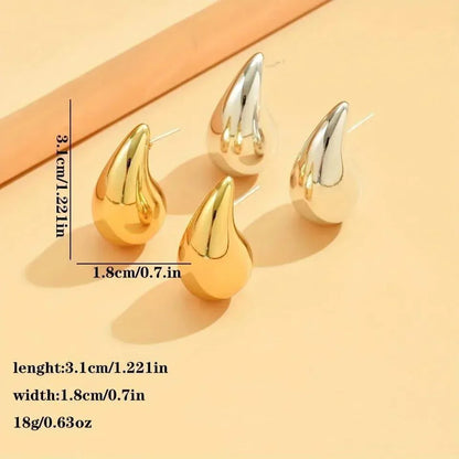 JS Junoon Funky Gold Plated Artificial Stones Earrings – 2 Pcs Women’s Studs - JSJunoon.com