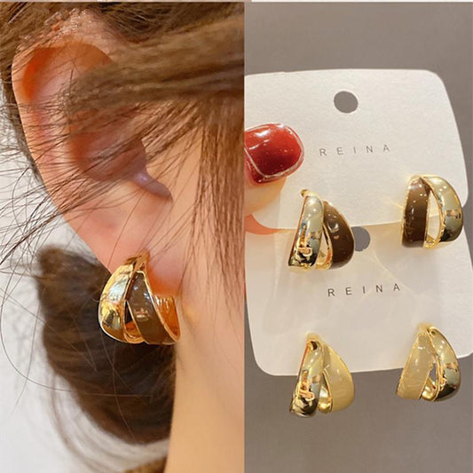 JS Junoon Black Alloy Studs – 2 Pcs Women’s Earrings