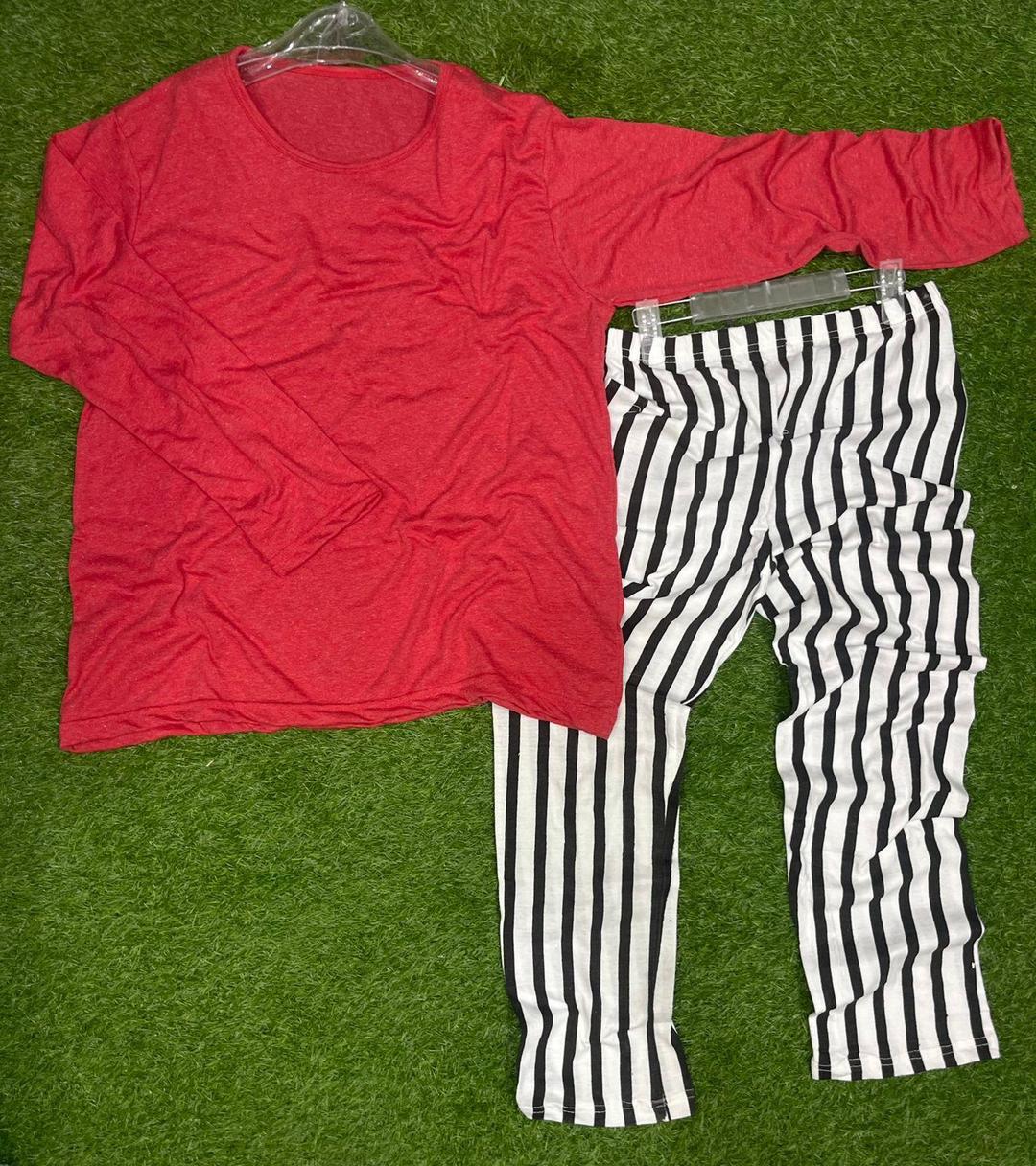 JS Junoon 2 Pcs Women's Stitched Cotton Jersey Plain Night Suit – Comfortable Sleepwear Set