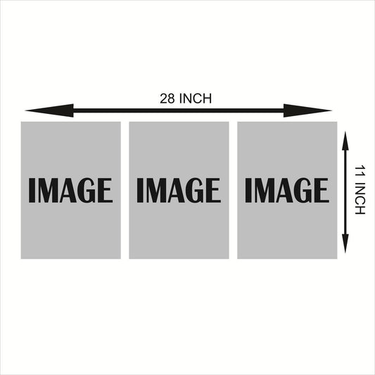 Multicolor Abstract Art Wall Frames – Set of 3 MDF Wooden Frames, 8x11 Inch Each