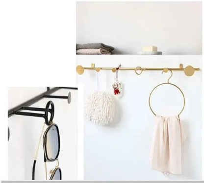 Golden Wall Hanging Hook – Creative Iron Art Clothes Hanger, Durable Metal Household Hook | 1 Pc - JSJunoon.com