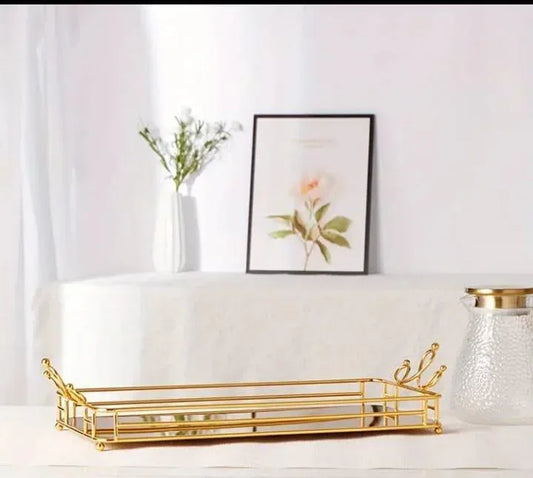 Stylish Metal Makeup Organizer – Modern Cosmetic Storage Shelf - JSJunoon.com