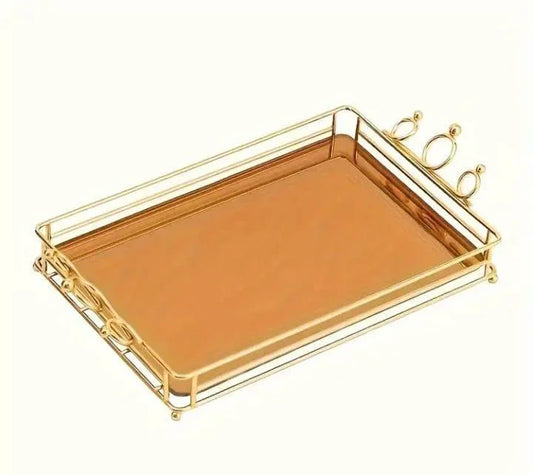 Stylish Metal Makeup Organizer – Modern Cosmetic Storage Shelf - JSJunoon.com