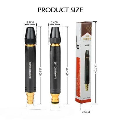 High-Pressure Water Nozzle – 1 Pc Durable ABS Plastic Spray Nozzle for Cleaning & Gardening, Black - JSJunoon.com