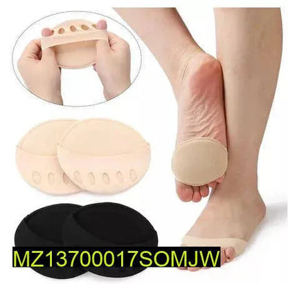 Foot Protection Comfortable Cotton Pads – 4 Pcs Five Toes Forefoot Pads, Anti-Slip Stretchable Cushion Support for High Heels & Daily Wear - JSJunoon.com