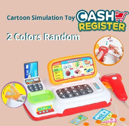 Plastic Cash Register Toy with Light & Sound – 13 Pcs Play Set for Kids - JSJunoon.com