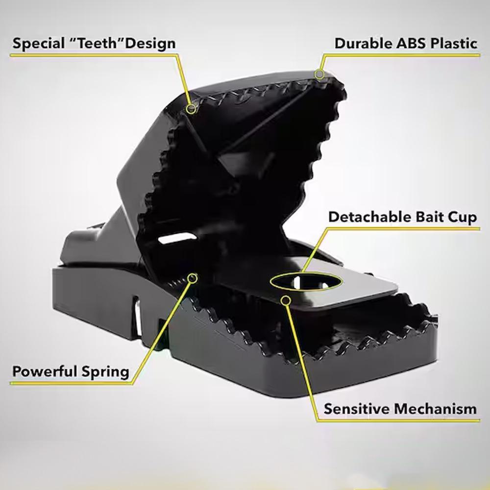 5 Pcs Durable Stainless Steel Mouse Trap – Easy to Use & Long-Lasting Rodent Control Solution, Black