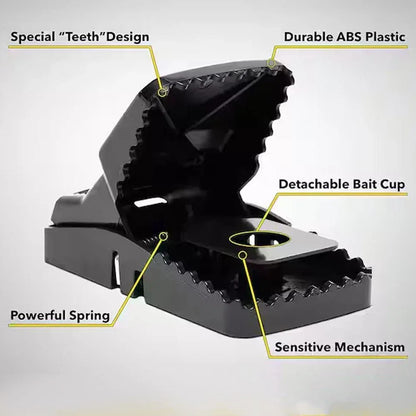 5 Pcs Durable Stainless Steel Mouse Trap – Easy to Use & Long-Lasting Rodent Control Solution, Black - JSJunoon.com